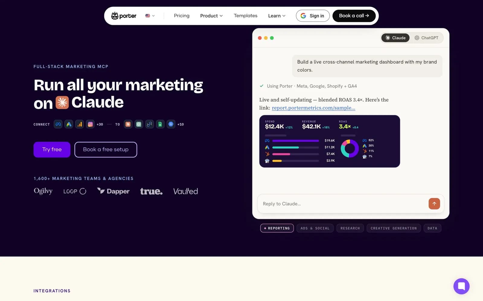 Porter Metrics homepage, 23 October 2026